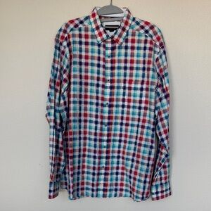 Johnston & Murphy Vibrant Checkered Shirt